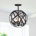 Augusta Semi Flush 4 Light Globe Chandelier