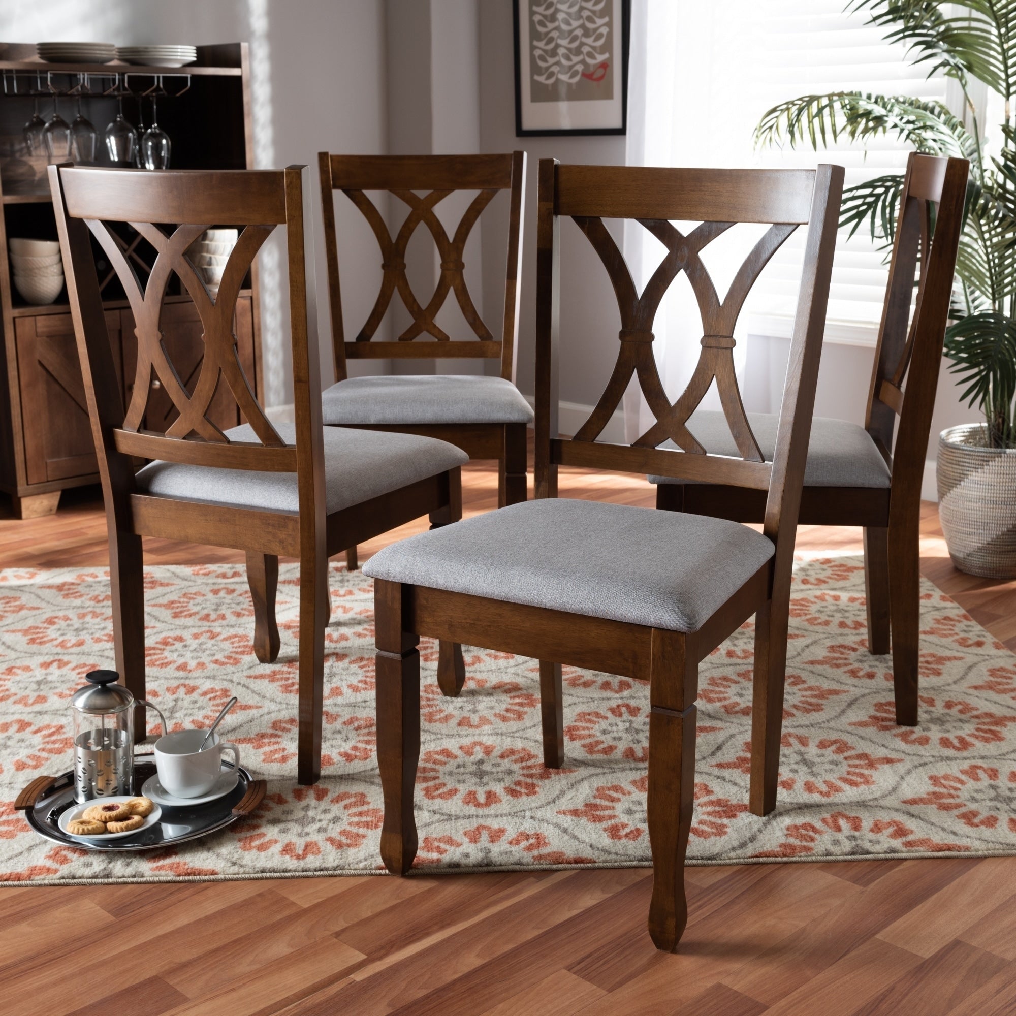 Copper Grove Nelson Armless Cushioned Dining Chairs Set Of 4