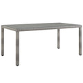 Aura 68 Wicker Rattan Dining Table Grey