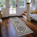 Wilton Woven Aurelia Stone Gray Traditional Medallion Rug 4 X 6