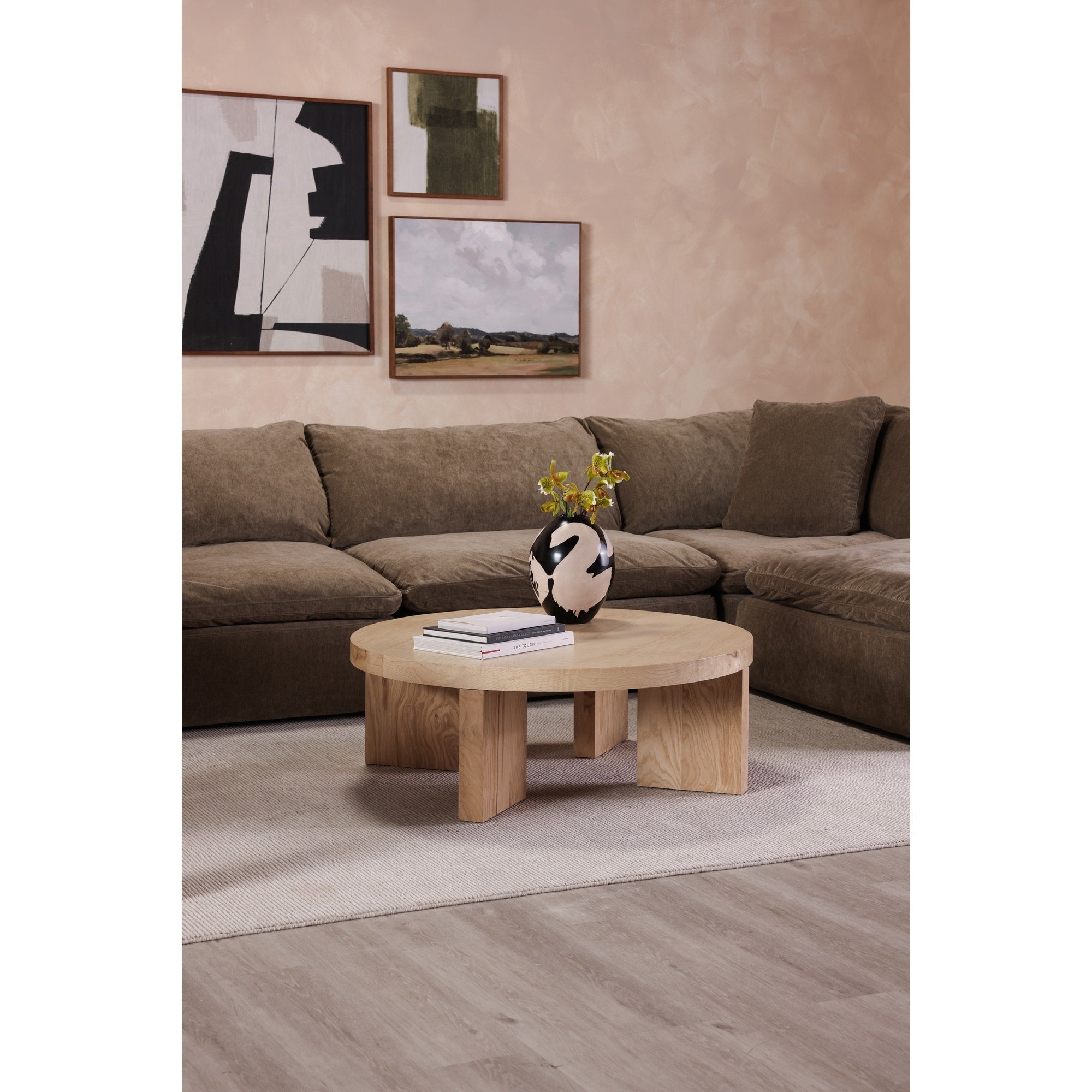 Aurelle Home Corbin Modern Modular Sectional Armless Chair