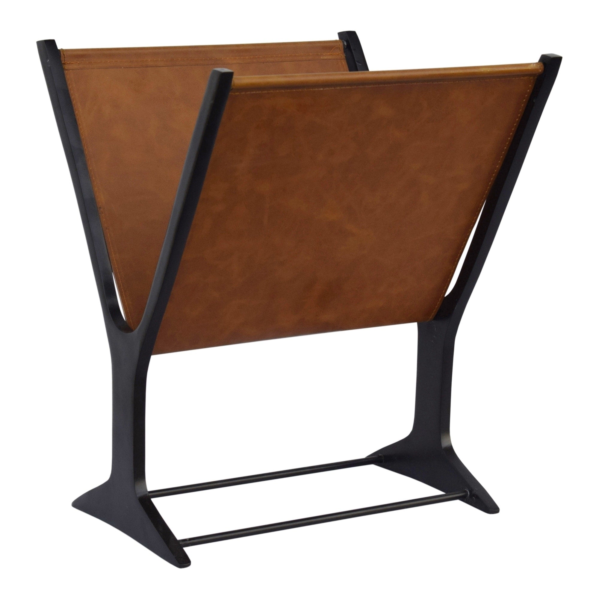 Aurelle Home Modern Brown And Black Magazine Holder