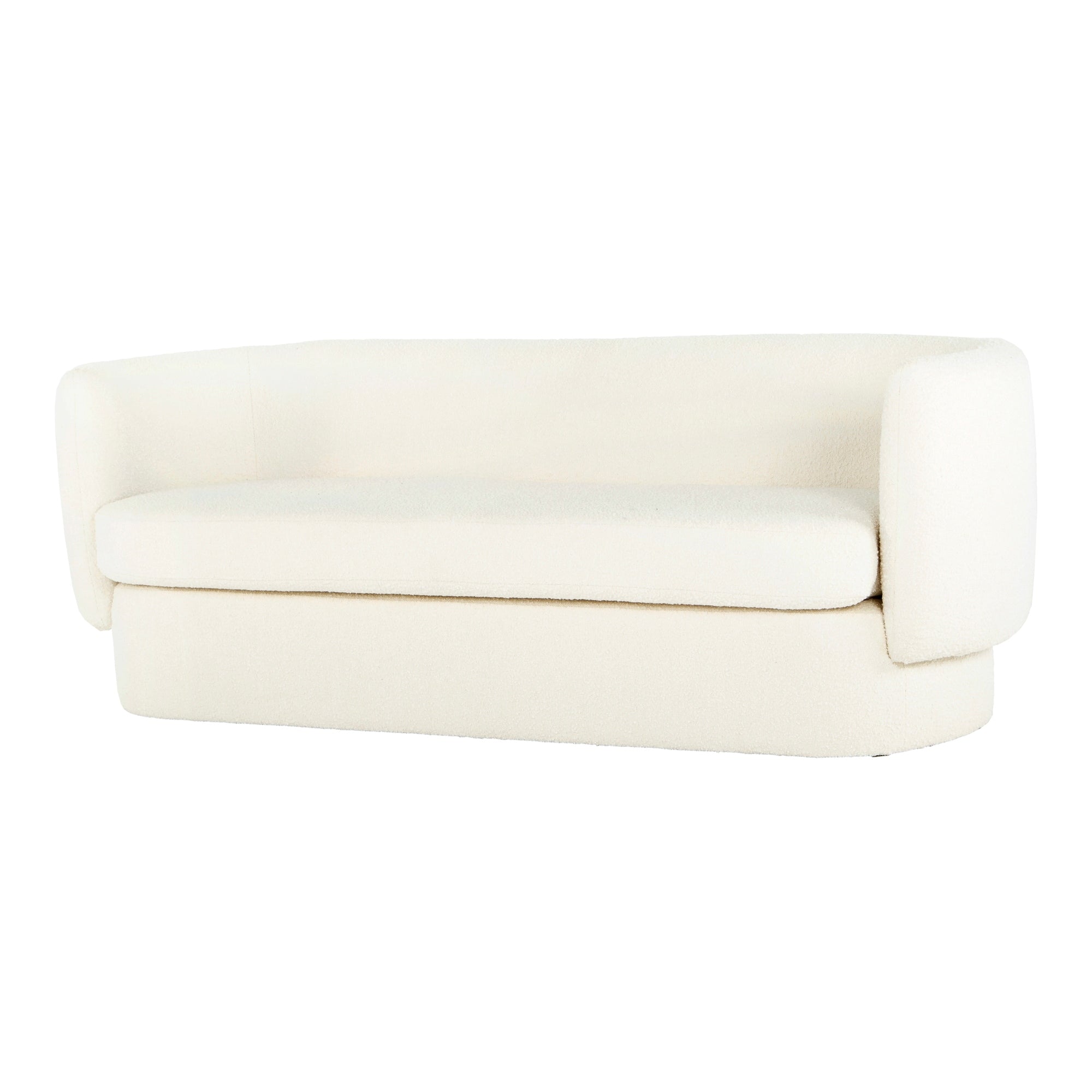 Aurelle Home Modern Fuzzy Upholstered Sofa