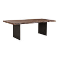 Aurelle Home Modern Live Edge Acacia And Iron Dining Table
