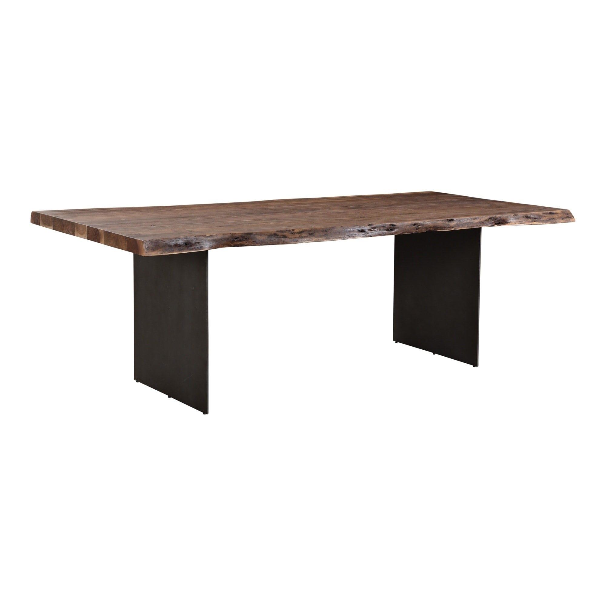 Aurelle Home Modern Live Edge Acacia And Iron Dining Table