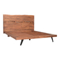 Aurelle Home Natural Solid Wood Industrial Queen Size Platform Bed