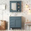 Aurelle Modern Freestanding Bathroom Vanity Set With Hd Mirror Cabinet Ceramic Sink Tip Out Drawer By Gdfstudio
