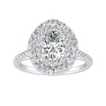 Auriya 18K Gold Gia Certified 1 1 2Ct Tdw Oval Halo Diamond Engagement Ring