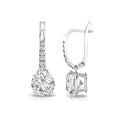 Auriya 1 1 4Ctw Round Diamond Dangle Earrings 14K Gold H I Si1 Si2