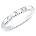 Auriya Stackable 1 10Ct Princess Diamond Accent Wedding Band 10K Gold