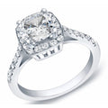 Auriya 1 3 4Ct Tdw Cushion Cut Diamond Halo Engagement Ring 14K Gold