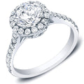 Auriya 1 3 4Ct Tdw Round Diamond Halo Engagement Ring 14K Gold