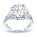 Auriya Platinum 1 3 4Ct Tdw Certified Round Diamond Halo Engagement Ring