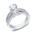 Auriya 1 3 4Ctw Split Shank Round Diamond Engagement Ring Set 14K Gold Certified