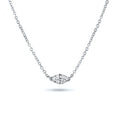 Auriya 14K Gold 1 3Ct Marquise Cut Diamond Solitaire Necklace