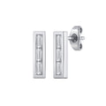 Auriya 1 3Ctw Baguette Diamond Bar Stud Earrings 14K Gold