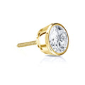 Auriya 14K Gold 1 3Ct Tdw Round Bezel Set Single Stud 1 Diamond Earring