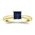 Auriya Square 1 4Ct Solitaire Princess Cut Sapphire Engagement Ring 14K Gold