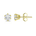 Auriya 1 4Ctw Round Solitaire Diamond Stud Earrings By 14K Gold 6 Prong