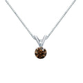 14K Gold Round 1 4Ct Tdw Solitaire Brown Diamond Necklace By Auriya