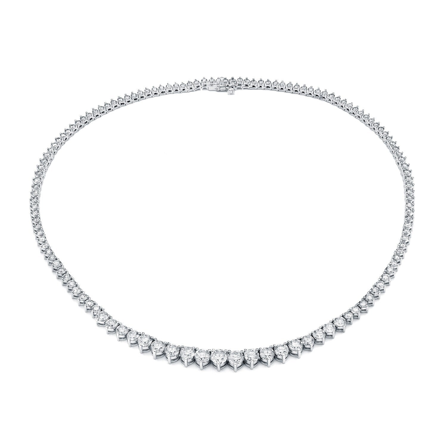 Auriya 14K Gold 10Ct Tdw Diamond Tennis Riviera Necklace