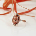 Auriya 14K Gold 3Ct Morganite And 5 8Ct Tdw Diamond Halo Engagement Ring