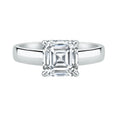 Auriya 14K Gold Asscher Lab Grown Diamond Cigar Band Engagement Ring 1.00 5.00Ct. Tw. F G Vs