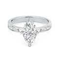 Auriya 14K Gold Baguette Channel Marquise Diamond Engagement Ring 1.00 5.00Ct. Tw. F G Vs