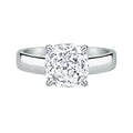 Auriya 14K Gold Cushion Lab Grown Diamond Cigar Band Engagement Ring 1.00 5.00Ct. Tw. F G Vs