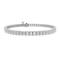Auriya 14K Gold Emerald Cut Lab Grown Diamond Tennis Bracelet 8.00Ct. Tw. F G Vs White