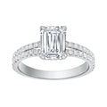 Auriya 14K Gold Emerald Lab Grown Diamond Split Shank Engagement Ring 1.43 5.86Ct. Tw. F G Vs