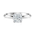 Auriya 14K Gold Knife Edge Lab Grown Cushion Diamond Engagement Ring 1.00 5.00Ct. Tw. F G Vs