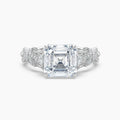 Auriya 14K Gold Lab Grown Diamond Asscher Cut Luxe Twisted Vine Engagement Ring 1.61 5.61Ct. Tw. F G Vs