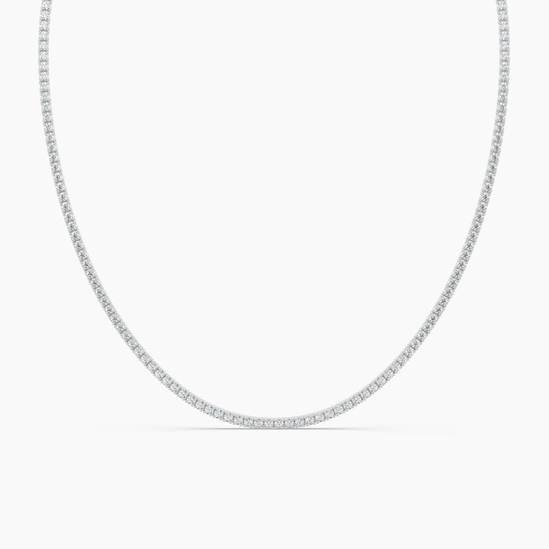 Auriya 14K Gold Lab Grown Diamond Classic Tennis Necklace 3.00 6.00Ct. Tw. F G Vs