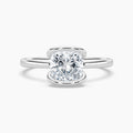 Auriya 14K Gold Lab Grown Diamond Cushion Cut Large Loop Solitaire Engagement Ring 1.00 5.00Ct. Tw. F G Vs