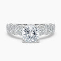 Auriya 14K Gold Lab Grown Diamond Cushion Cut Luxe Graduated Oval Engagement Ring 3.05 7.05Ct. Tw. F G Vs