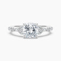 Auriya 14K Gold Lab Grown Diamond Cushion Cut Marquise Round Embrace Engagement Ring 1.19 5.19Ct. Tw. F G Vs