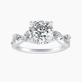 Auriya 14K Gold Lab Grown Diamond Cushion Cut Nature Inspired Twisted Vine Engagement Ring 1.30 5.30Ct. Tw. F G Vs