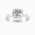 Auriya 14K Gold Lab Grown Diamond Cushion Cut Twisted Solitaire Engagement Ring 1.00 5.00Ct. Tw. F G Vs