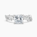 Auriya 14K Gold Lab Grown Diamond Cushion Cut Twisted Vine Engagement Ring 1.03 5.03Ct. Tw. F G Vs