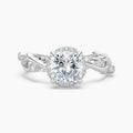Auriya 14K Gold Lab Grown Diamond Cushion Cut Twisted Vine Loop Halo Engagement Ring 1.18 5.18Ct. Tw. F G Vs
