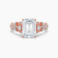 Auriya 14K Gold Lab Grown Diamond Emerald Cut Luxe Twisted Vine Engagement Ring 1.61 5.61Ct. Tw. F G Vs
