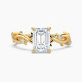 Auriya 14K Gold Lab Grown Diamond Emerald Cut Twisted Vine Engagement Ring 1.03 5.03Ct. Tw. F G Vs