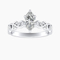 Auriya 14K Gold Lab Grown Diamond Marquise Bezel Vine Engagement Ring 1.05 5.05Ct. Tw. F G Vs