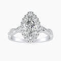 Auriya 14K Gold Lab Grown Diamond Marquise Braided Halo Engagement Ring 1.35 5.35Ct. Tw. F G Vs