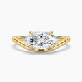 Auriya 14K Gold Lab Grown Diamond Marquise Curved Solitaire Engagement Ring 1.00 5.00Ct. Tw. F G Vs