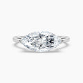 Auriya 14K Gold Lab Grown Diamond Marquise East West Hidden Halo Engagement Ring 1.13 5.13Ct. Tw. F G Vs
