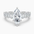 Auriya 14K Gold Lab Grown Diamond Marquise Luxe Graduated Oval Engagement Ring 3.05 7.05Ct. Tw. F G Vs