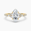 Auriya 14K Gold Lab Grown Diamond Marquise Round Embrace Engagement Ring 1.19 5.19Ct. Tw. F G Vs