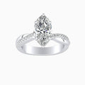 Auriya 14K Gold Lab Grown Diamond Marquise Near Eternity Twist Engagement Ring 1.19 5.19Ct. Tw. F G Vs